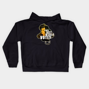 This Nasty Women Votes Retro Vintage Yellow Kids Hoodie